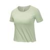 Camiseta deportiva informal transpirable y absorbente de sudor de cuello redondo para mujer, de manga corta, de secado rápido y agradable para la piel, novedad de verano de 2025.