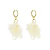 Pendientes de Ojo de Gato de Diseño Exclusivo, Lujo Ligero de Gama Alta, Pétalos Blancos Ultra-Féericos, Pendientes Elegantes y con Estilo