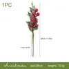Plantas verdes simuladas, decoração combinada com frutos vermelhos de Natal, decoração de casa, ramo artificial de pinho e cipreste