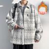 Chaqueta acolchada de algodón Chanel Lel Primavera 2025 para hombre, a cuadros, casual, de algodón y engrosada, chaqueta cálida