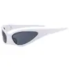 68115 Gafas de Sol Punk Milenial Europeas y Americanas Marco No Pequeño Gafas de Ciclismo Tendencia para Hombres y Mujeres Gafas de Sol para Exteriores