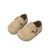 Sapatos Birkenstock rasos retrô para mulheres, novo modelo outono 2026, com sola grossa, versáteis, modernos, de calçar, leves, casuais