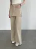 Calça Wide Leg Nicho Estilo Coreano Taochuan Calças Casuais para Mulheres Nova Coleção Primavera Jeans de Cintura Alta U88029