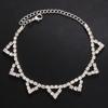Tornozeleira popular irregular de strass da Amazon corrente de tornozelo de praia de verão europeia e americana acessórios de diamante completo tornozeleira feminina