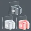 Soporte para Mopa sin Taladro, Organizador de Almacenamiento para Baño, Clip de Montaje en Pared, Accesorio de Gancho para Mopa de Baño, Soporte para Cepillo de Inodoro