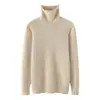 Top de capa interior de cuello alto transfronterizo para mujer, estilo otoño e invierno, suéter de punto tipo pullover de forro polar Andy suave y cómodo