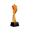 Trofeo de cristal de bandera roja de cinco estrellas Premio de Mención al Equipo Premio conmemorativo de cristal Letras de contenido personalizado Medalla de regalo