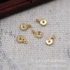 Yiwu Cobre Chapado en Oro Conservante de Color DIY Soporte de Cuentas Base Diamante Arete Collar Colgante de un Agujero B1682