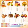 Juego de Carrillón de Viento de Otoño Transfronterizo Manualidades de Madera para Niños Colgantes de Carrillón de Viento de Animales Hechos a Mano para Niñas y Niños
