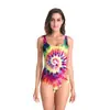2026 Novo Maiô Estampado Peça Única Europeu e Americano Sexy Slim-Fit Roupa de Banho para Fontes Termais Roupa de Banho para Férias na Praia