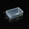 Caja Cuadrada Pequeña Transparente con Tapa Caja de Herramientas Arte de Uñas Uñas Portátiles Caja de Plástico Juguete Joyería Caja de Embalaje para Comercio Transfronterizo