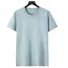 Verão 180g Algodão Puro Manga Curta Gola Redonda Slim-Fit Manga Média Unissex Camiseta Promocional Camiseta Básica Top Masculino