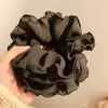Goma para el pelo de cuadros estampada estilo Ins con alta elasticidad, Scrunchie para mujer con una belleza de cuento de hadas, Accesorio para el pelo de elegancia perezosa estilo francés