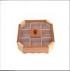 Caja de madera con celosía Jiugong, caja de dulces china de madera maciza, mesa de centro para sala de estar, caja de frutos secos de madera decorada para el hogar con tapa