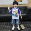 Ropa de Ultraman para Niños Camiseta de Tiburón Conjunto de Verano 2026 Nueva Moda Callejera para Bebé Conjunto de Dos Piezas de Manga Corta