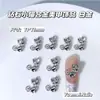 Gatinho com Cauda Enrolada e Diamantes Brilhantes Acessórios de Liga para Nail Art Estilo Ins Laço de Fita Laço de Pérola Decorações para Unhas