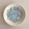 Acrílico transparente com revestimento UV fosco, florzinha pequena, acessórios DIY para miçangas para correntes de celular, chaveiros, pingentes e materiais decorativos