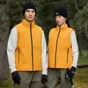 Chaleco térmico engrosado con cuello alto de invierno Ropa de trabajo sin mangas Ropa de trabajo para grupo Chaqueta plumón Chaleco de algodón Logo personalizado