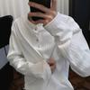 Suéter de Tricô Liso com Gola Henry de Manga Longa para Homem, Estilo Vintage Old Money para Primavera e Outono, Camada Base Camisa Polo Boxy com Ombro Normal
