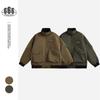 HECHO PARA DURAR Estilo Americano Retro Ropa de Trabajo Bolsillo Grande Cuello Abrigo de Invierno Acolchado de Algodón Unisex Abrigo Acolchado de Algodón Grueso M35