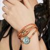 Pulsera retro de arte mandala para hombres y mujeres, mariposa Joker, tejida, multicapa, joyería de mano de mariposa, al por mayor