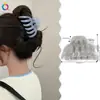 Pasador Qiyue Transfronterizo Nuevo con Polvo Dorado, Potente Pasador de Calabaza, Pinza de Tiburón Elegante para el Cabello Trasero de Mujer
