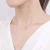 Collar de oro rosa para mujer cadena estilo coreano cadena de hueso de serpiente cadena estrellada Venta directa de fábrica para mujer