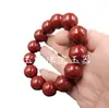 Pulseira de Contas Redondas de Cinábrio, Pulseira de Jade com Areia Dourada Roxa 10mm, Pulseira Vermelha Sangue de Galinha, Pulseira de Jade para Homens e Mulheres