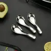 Acero Inoxidable 316 Cuchara para Niños de Grado Alimenticio Cuchara para Comer de Bebé Cuchara Retro de Lingote Engrosada Cuchara para Comida Complementaria Cuchara Redonda
