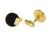 AliExpress Wish Venta Caliente Gemelos de Ónix Negro Redondo con Diamantes Moda Francesa para Camisa de Hombre
