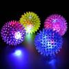 Juguete Sonoro para Mascotas Bola de Espinas Brillantes Vinilo Dientes Molares Limpieza Interactiva Pelota Elástica Diversión para Niños