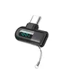 Adaptador OTG 6A pantalla digital inteligente soporta carga rápida 120W cable de datos puerto USB 2.0 adaptador Tipo-C
