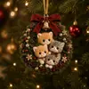Decoraciones Navideñas de Gatito Lindo Transfronterizas Decoración Acrílica Navideña F