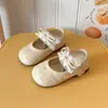Zapatos de piel estilo coreano para niñas 2026 primavera y otoño nuevos dulces Mary Jane con suela blanda de encaje zapatos de princesa para niñas