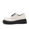Zapatos Pequeños de Cuero Genuino Negro con Cordones Estilo Británico, Modelo Nuevo con Suela Gruesa que Aumenta la Altura, Hace que los Pies Parezcan Más Pequeños, Mocasines de Doble Uso