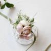 Un Par de Copas para Brindis de Boda, Copas de Champaña Hechas a Mano en Corea con Decoración de Flores Artificiales DIY, Regalos de Compromiso y Boda, Copas