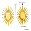 Acero Inoxidable Chapado al Vacío Oro de 18 Quilates Vida Marina Girasol Grande Colgante DIY Colgante de Collar Accesorios para Pendientes Venta al por Mayor