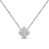 Collar y Pendientes de Trébol Completamente de Diamante para Mujer, Plata de Ley 925, Cadena Sencilla para Clavícula, Juego de Tres Piezas de Diamante Amarillo de Imitación, Transfronterizo