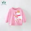 Suéter holgado para niñas primavera y otoño camisa de algodón para niños de manga larga ropa infantil europea y americana ropa para bebés niñas entrega de una pieza