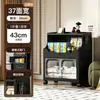 Armario de almacenamiento sin instalación, armario de almacenamiento multicapa para uso doméstico, con estante superior, armario plegable, armario de plástico para snacks, armario de almacenamiento