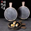 Prato Redondo de Melamina Prato para Churrasco Estilo Coreano Imitação de Porcelana Prato Plano Criativo Huofengxiang Prato de Carne para Fondue Prato de Carne Cortada na Hora
