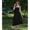Vestido Longo Elegante Amazon Verão Bolso Slim Fit Cintura Marcada Alça Grossa Vestido de Verão 2026