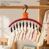 Colgador multi-clip con forma de caqui para ropa de bebé, tendedero y organizador para ropa interior y calcetines de uso doméstico