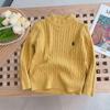 [en stock Corea del Sur Niños y Niñas 2025 Nuevo Bebé Otoño/Invierno Jersey de Cuello Redondo Trenzado Manga Larga Cálido