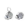 Nuevo Colgante de Cuentas de Elefante Auspicioso Ruyi Retro de Doble Cara de Plata Pura S999 Material de Accesorios de Cuerda Hecho a Mano para Bricolaje