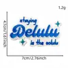 Energia Positiva Frase Curta em Inglês Patch de Tecido Patch Bordado Azul Patch Emblema para Passar Decoração Bordada Acessórios para Roupas e Malas