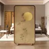 Biombo para Sala de Estar, Uso Doméstico, Madera Maciza, Oficina, Sala de Té, Dormitorio, Decoración de Bambú Estilo Zen, Pantalla de Asiento, Entrada