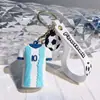 Llavero de Camiseta de Dibujos Animados Transfronteriza Linda Figura Mini de PVC Messi Cristiano Ronaldo Regalo Coche Copa del Mundo Artículo Popular