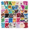 50 Piezas de Pegatinas de Muñeco Monstruo de Dientes Dibujos Animados Muñeco de Peluche Decoración de Graffiti Teléfono Móvil Patineta Pegatinas Impermeables Venta al por Mayor