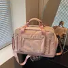 Bolsa de Viaje con Carrito Estilo Nuevo, Gran Capacidad, Separación Seco y Húmedo, Bolsa de Equipaje Ligera, Bolso de Mano de Moda con Compartimento para Zapatos, Bolsa de Gimnasio